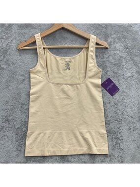 Yummie by Heather Thomson Shirt Womens L / XL Beige Seamless Tank Top Shapewear
